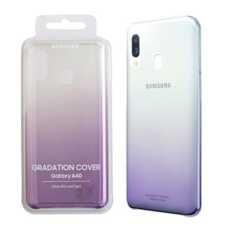 Samsung Galaxy A40 színátmenetes szilikon tok, lila, EF-AA405CVEGWW