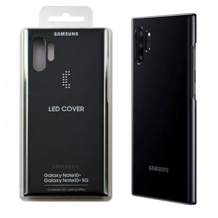 Samsung Galaxy Note 10+ / Note 10 Plus LED Cover Tok - Fekete EF-KN975CBEGWW