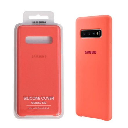 Samsung Galaxy S10 Szilikon tok Berry Pink EF-PG973THEGWW