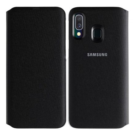 Samsung A40 Wallet Cover Fekete - EF-WA405PBEGWW