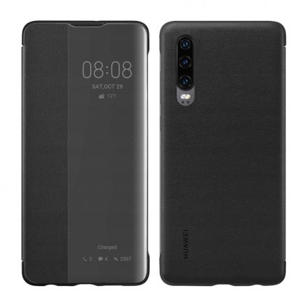 Huawei P30 Smart View Flip Cover flip tok - fekete (51992860)