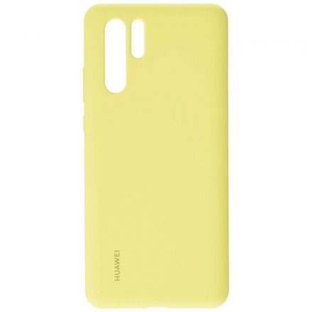 Huawei P30 Pro (51992880) sárga szilikon hátlap tok